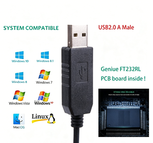<span class=keywords><strong>Cable</strong></span> Serial USB a TTL FTDI, <span class=keywords><strong>Cable</strong></span> de Programación PLC con Conector K, <span class=keywords><strong>Cable</strong></span> de Datos para PC para Radios Walkie Talkie Kenwood Baofeng - Product Image 5