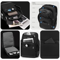 Sac à dos pour ordinateur portable professionnel unisexe grande capacité multifonctionnel décontracté résistant à l'eau