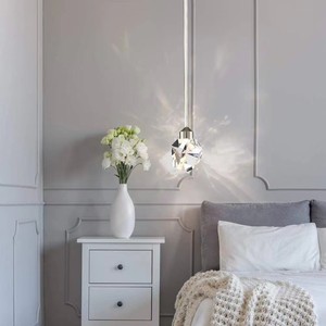 Modern Minimalist Crystal Pendant <b>Light</b> E26 LED Single Head For Home <b>Dining</b> Room Bar Lighting Fixture - Product Image 3