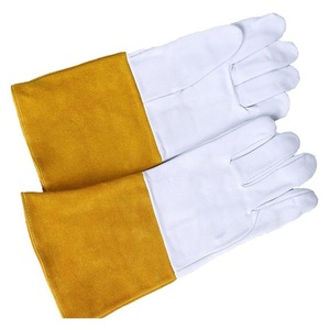 Guante de soldadura Tig resistente al calor con dedos completos de cuero dividido de vaca - Product Image 5