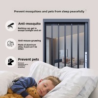 Porte moustiquaire coulissante invisible rétractable moderne en alliage d'aluminium, étanche, avec filet en acier inoxydable et verre transparent pour balcon