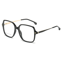 Montures de lunettes œil-de-chat polygonales de luxe personnalisées 2026 en TR90 et acétate de nylon, dégradées, ultra-légères, monture complète