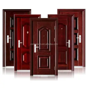Pintu pivot baja tahan karat baja tahan karat hitam desain pintu keamanan ayunan panggangan tunggal dengan kunci pintar