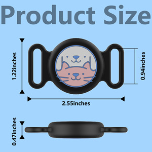 Étui étanche en silicone de dessin animé pour <span class=keywords><strong>AirTag</strong></span> Holder étanche chat chien collier pour animaux de compagnie Anti perte housse de protection pour AirTags - Product Image 3