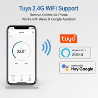 Termostato inteligente WiFi con pantalla táctil, controlador de temperatura programable para calefacción por suelo radiante, unidad de ventilador y aire acondicionado