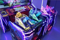 Machine d'arcade de tir VR pour 4 joueurs en intérieur, simulateur de bataille de dinosaures, construction métallique, 1 an, fonctionnement à pièces, parc d'attractions