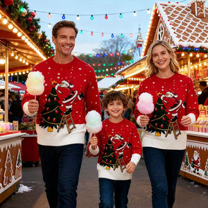 Pull de Noël personnalisé pour la famille : Modèles assortis père-mère-enfant, motif sapin, et pull de Noël original et moche pour adulte - Product Image 3