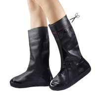 Bottes de pluie pour hommes, réutilisables, durables, haute élasticité, légères, antidérapantes, avec embout en acier, imperméables, en PVC, protection antidérapante