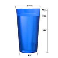 Gobelets réutilisables en acrylique pour café, 20 oz, tasses à eau incassables, couleurs côtières |   Ensemble de verres à boire personnalisés avec logo, pour toutes les saisons