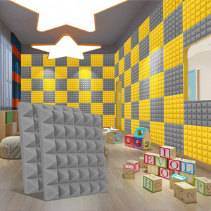 Panneaux acoustiques en coton Bonesen Pyramid 12x12 pouces, revêtement mural insonorisant pour studio à domicile, chambre, KTV - Product Image 1