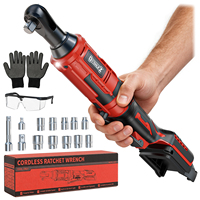 Clé à cliquet sans balais 3/8 pouce 130 N.m avec interrupteur de sécurité et déclencheur à palette pour batterie 20 V