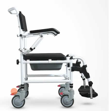 רפואי 3 ב 1 אלומיניום שידה אמבטיה גלגל כיסא עם Flip-up למשענות נכים וקשישים