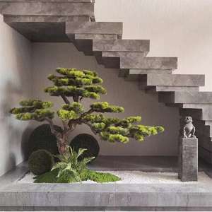 Branches de pin artificielles, grande plante en pot, arbre paysager personnalisé, bonsai de pin artificiel, arbre de pin pour la <span class=keywords><strong>d</strong></span>écoration de la maison - Product Image 6