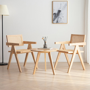 Chandigarh <b>Chair</b> Solid Wood Rattan <b>Dining</b> <b>Chair</b> Stable Nordic Style For <b>Dining</b> Room Adult Use - Product Image 1