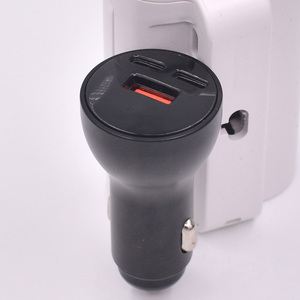 Mới xu hướng bán buôn LED hiển thị PD 45W + PD 45W + QC 18W siêu nhanh Sạc xe điện thoại di động sạc Adapter USB và loại C - Product Image 6