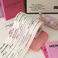 Pita Grosgrain Murah Grosir Custom 2cm dengan Tulisan, Pita Pembungkus Bunga, Pita Hadiah, Pembungkus Buket, Perlengkapan Florist