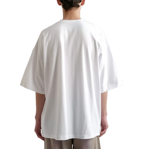 Tùy Chỉnh In Trắng Drop Shoulder Men's T-Shirts Quá Khổ Nặng Bông T Áo Sơ Mi 300gsm Vòng Cổ T Áo Sơ Mi 100 Bông Cho Nam Giới - Product Image 3