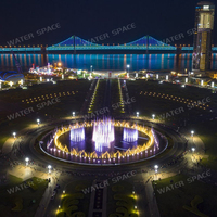 Fontaine musicale dansante 3D de grande taille en forme de fleur, avec éclairage LED RGB, équipement paysager pour spectacle aquatique, conception personnalisée gratuite