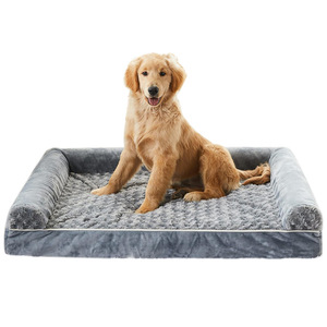 Lit pour <span class=keywords><strong>chien</strong></span> personnalisé en usine <span class=keywords><strong>tapis</strong></span> et coussinets pour animaux de compagnie minimaliste fantaisie Rectangle orthopédique mousse à mémoire de forme <span class=keywords><strong>chien</strong></span> canapé moderne <span class=keywords><strong>Anti</strong></span> <span class=keywords><strong>Stress</strong></span> traversin - Product Image 1