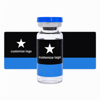 Étiquettes personnalisées noires mates pour flacons – Autocollants étanches pour flacons en verre de 3 ml, 5 ml, 10 ml pour matières premières de peptides avec logo