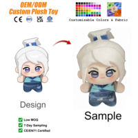 Poupées en coton personnalisées en gros, jouets en peluche anime 10 cm, poupées OC Nunu, personnages de jeux de dessins animés, marchandises anime, collections Otaku
