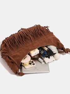 Bolso de Hombro Estilo Bohemio de Moda para Mujer, Bolso Tipo Hobo con Borlas, Bolsos Cruzados de Cuero PU Vintage con Flecos, Portátiles de Alta Calidad - Product Image 5