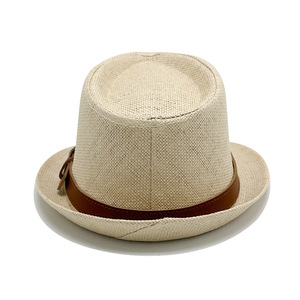 Cappello Fedora in Paglia con Cintura, Classico Panama <span class=keywords><strong>Trilby</strong></span> a Tesa Corta, Cappello da Sole per Uomo e Donna - Product Image 6