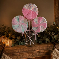 Décorations de fête réutilisables de luxe de forme irrégulière rose, 3 pièces, élégants supports en métal, ornements romantiques, centre de table de mariage