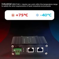 Injecteur industriel Gigabit 95W 802.3 bt PoE ++ (12 ~ 48VDC)