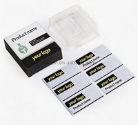 Boîte en papier personnalisée avec insert en blister PET et étiquette personnalisée pour flacon en verre de 3 ml, 5 ml, 10 ml, emballage cosmétique