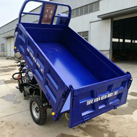 Tricycle de transport à essence refroidi par eau, directement de l'usine, moto-tricycle personnalisé, camion à benne basculante, accessoires en option