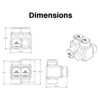   Conector de Empalme Mecánico de 1 Puerto Sin Herramientas 750kcmil-1/0AWG, Terminal Rápido Aislado de Doble Clasificación CU9AL 600V para Cable