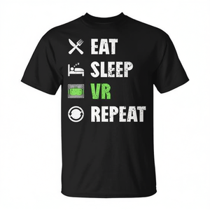 Camiseta Eat Sleep VR Repeat, camiseta para juegos de realidad virtual para jugadores - Product Image 2