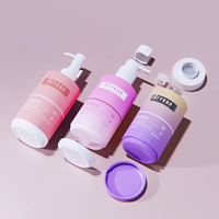 Botol Pembersih Wajah Bentuk Silinder Kaca Tipe Tekan OEM 150-160ml, Cetak Sablon, Botol Lurus, Untuk Hotel
