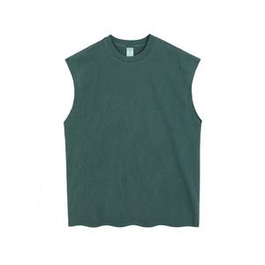 เสื้อยืดคอกลมแขนตัดต่อผู้ชาย ผลิตตามสั่ง ผ้าฝ้าย สไตล์สตรีทแวร์ ไซส์ใหญ่ เสื้อยืดเปล่า - Product Image 3