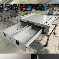 Système de rangement pour benne de pick-up, boîte à outils coulissante double pour le camping, le overlanding et les équipements de travail