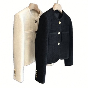 Giacca Corta in Tweed Elegante da Donna per l'Autunno, Taglia Piccola, Blazer Trendy, <span class=keywords><strong>Cappotto</strong></span> Corto in Bouclé Chic e Unico - Product Image 1