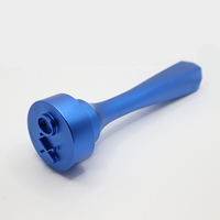 Cnc Turning AL6061 Sample Drilling Blue Anodized Turning Parts Lather Engraving Strict Tolerance Milling Parts Cnc Machining