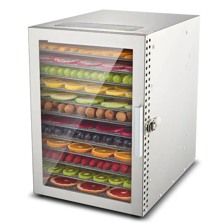 Новое поступление, сушильная машина для пищевых продуктов из нержавеющей стали с стеклянной дверью большой емкости, 12 дюймов