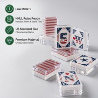 Jeu de Mahjong Américain de Luxe Professionnel 160 Tuiles, Haute Qualité, 4 Joueurs, pour Jeux de Société Traditionnels en Famille