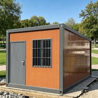 Cabine modulaire portable en acier, bureau, dortoir, poste de garde avec fenêtre de sécurité, assemblage rapide