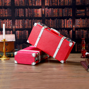 Vintage Leather Storage Box Flip Opening Hand Carry Decorative Trunk Green Brown Retro Style 1118 Model - Product Image 4