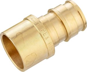 (Pack de 10) Raccords en laiton PEX à expansion complète <span class=keywords><strong>1</strong></span>/<span class=keywords><strong>2</strong></span>" <span class=keywords><strong>x</strong></span> <span class=keywords><strong>1</strong></span>/<span class=keywords><strong>2</strong></span>" avec tête hexagonale femelle, adaptateur de filetage NPT droit, norme ASTM F1960 - Product Image 1