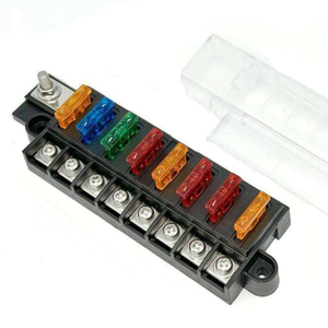 Bloco de Distribuição de Fusíveis em Linha de 8 Vias com Tampa - Product Image 1