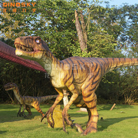 Aire de jeux extérieure grande sculpture de dinosaure, dinosaure électronique modèle usine personnalisé DINOSKY