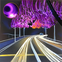 Kit d'éclairage LED pour plafond de voiture TCYATO 12V 120W avec 500 fibres optiques, télécommande, couleurs RGB pour l'intérieur de la voiture