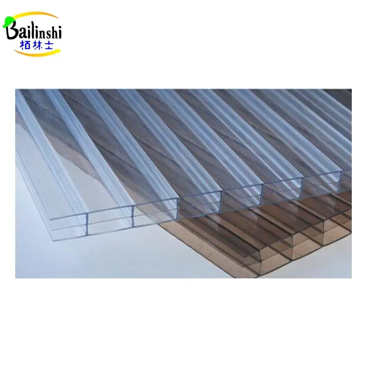 6mm polycarbonate शीट/6mm पीसी खोखले शीट कारखाने के निर्माण