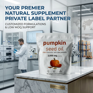 Cápsulas de Aceite de Semillas de Calabaza Prensado en Frío OEM Personalizadas para la Salud de la Vejiga y el Apoyo Urinario, Servicio ODM de Marca Privada - Product Image 2