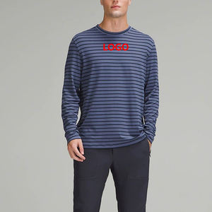 T-shirt in cotone Spandex in cotone a maniche lunghe 100% in cotone lavorato a maglia con motivo stampato in cotone all'ingrosso da <span class=keywords><strong>uomo</strong></span> - Product Image 6