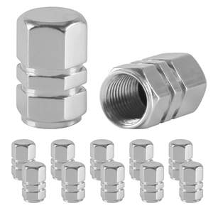 Bouchons de valve de pneu Couvercles de tige Conception hexagonale anti-poussière <span class=keywords><strong>Protection</strong></span> de l'air étanche Bouchon de valve universel en alliage d'aluminium léger - Product Image 2